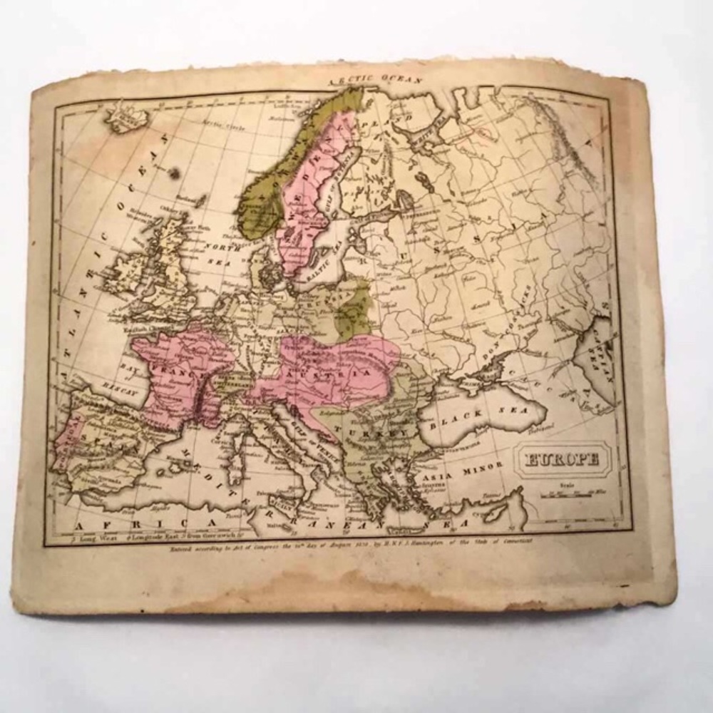 Antique Original Hand Colored Map - 1830 - Europe - Engraving - Picture 5 of 7